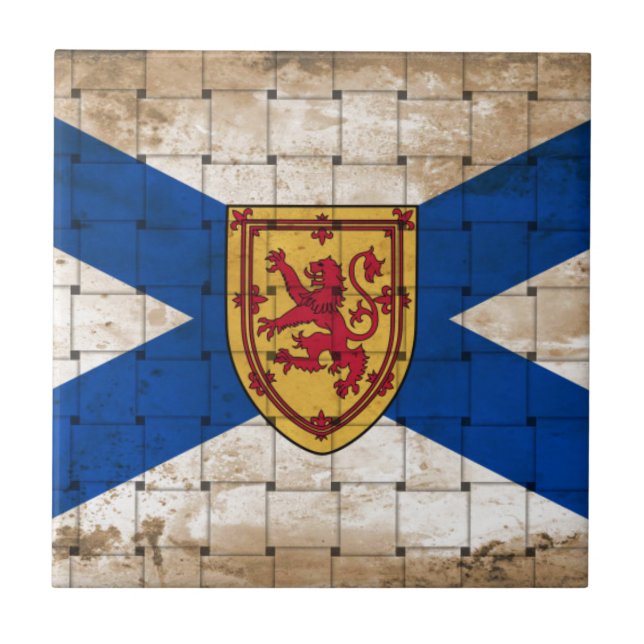 Bedruckte Flagge von Nova Scotia Fliese (Vorderseite)