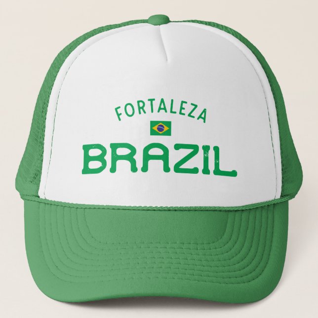 Bedrückte Fortaleza Brasilien Truckerkappe (Vorderseite)