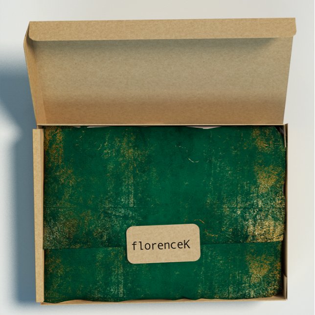Bedrückte Gold Smarald Deep Green Tropical Geschenkpapier (Distressed Gold Emerald Deep Green Tropical Wrapping Paper)