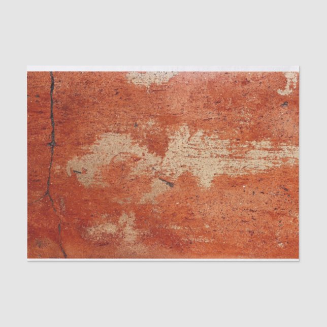 Bedrückte Grunge Terracotta Paint Loft Dekoration Seidenpapier (Vorderseite)