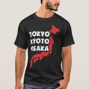 Bedrückte japanische Stadt Osaka T-Shirt