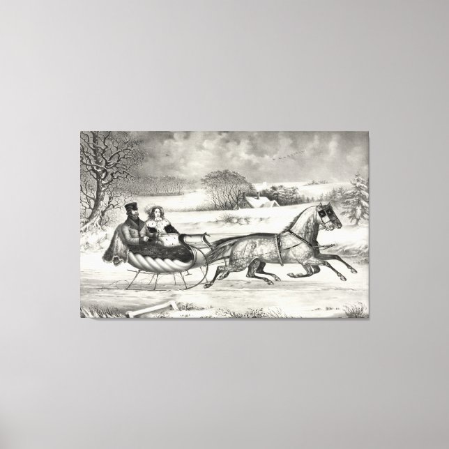 Bedruckte Leinwand "Sleigh Ride" (Vorderseite)