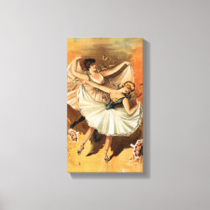 Bedruckte Leinwand "Zwei Ballerinas"