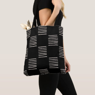 Bedruckte Schmucktasche, schwarze Linien Tasche