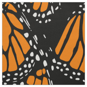 Bedruckte Stoffe, in Schwarz & Weiß & Orange Stoff