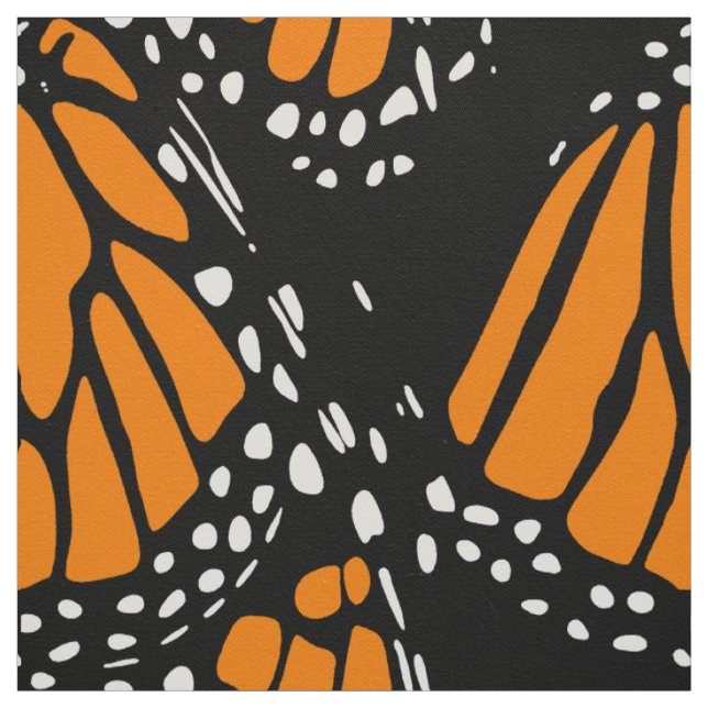 Bedruckte Stoffe, in Schwarz & Weiß & Orange Stoff (Muster)