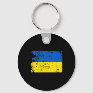 Bedruckte Ukraine-Flagge Blau Gelb Patriotische Su Schlüsselanhänger