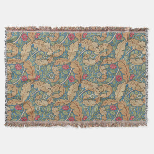 Bedruckter, abgenutzter, blauer William-Morris-Flo Decke