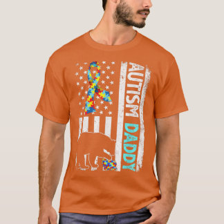 Bedrückter amerikanischer Flaggenautismus Daddy Be T-Shirt