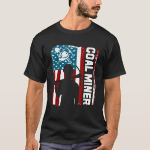 Bedrückter amerikanischer Kohlebergbau-Patriot T-Shirt