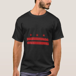 Bedrückter Flaggenbezirk Washington DC von Columbi T-Shirt