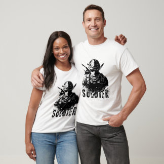 bedruckter weißer T - Shirt