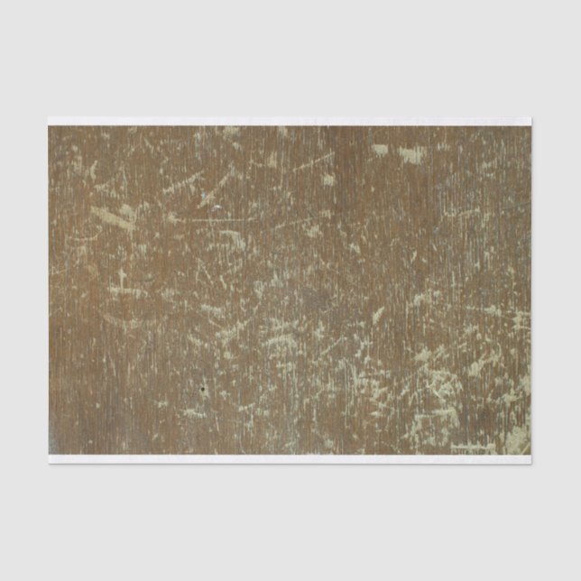 Bedrücktes, gewittertes braunes, gekratztes Holz Seidenpapier (Vorderseite)