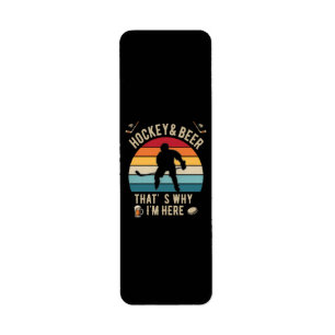 Bedrücktes Hockey und Bier Wortspiel Hockey