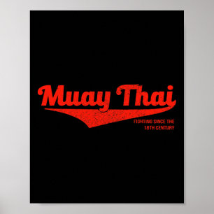 Bedrucktes Muay-Thai-Kickboxen-T-Shirt, Mma Bjj, T Poster