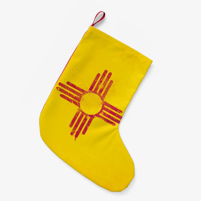 Bedrücktes neues Mexiko Kleiner Weihnachtsstrumpf (Vorderansicht (hängend))