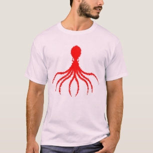 Bedrücktes Octopus-Design - Männergrundsatz - T -  T-Shirt