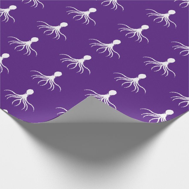 Bedrücktes Octopus-Design - Matte Wrapping Paper Geschenkpapier (Ecke)