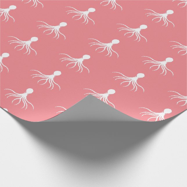 Bedrücktes Octopus-Design - Matte Wrapping Paper Geschenkpapier (Ecke)