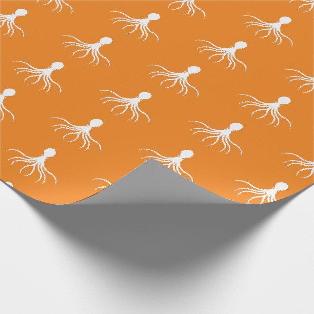Bedrücktes Octopus-Design - Matte Wrapping Paper Geschenkpapier (Ecke)