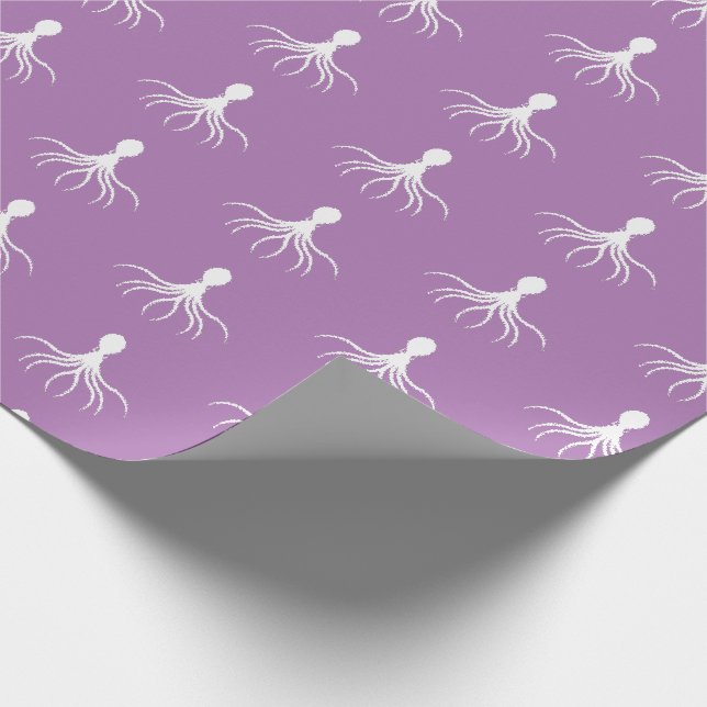 Bedrücktes Octopus-Design - Matte Wrapping Paper Geschenkpapier (Ecke)