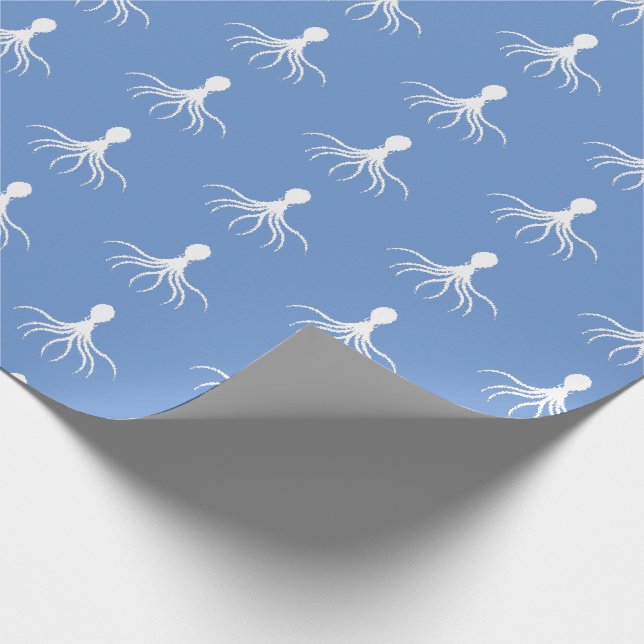 Bedrücktes Octopus-Design - Matte Wrapping Paper Geschenkpapier (Ecke)