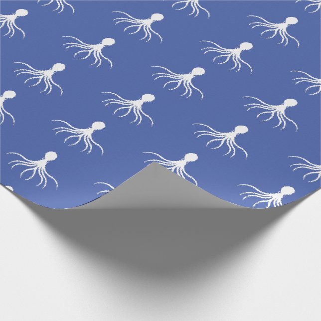 Bedrücktes Octopus-Design - Matte Wrapping Paper Geschenkpapier (Ecke)