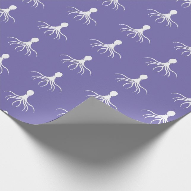 Bedrücktes Octopus-Design - Matte Wrapping Paper Geschenkpapier (Ecke)