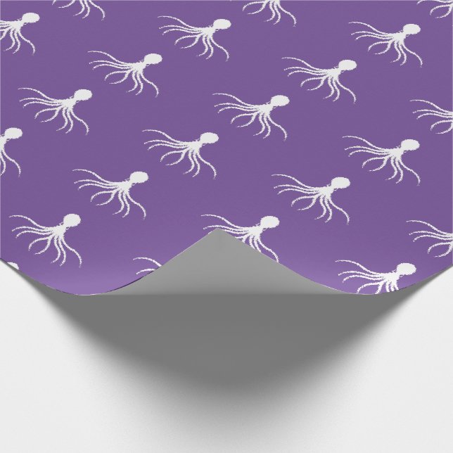 Bedrücktes Octopus-Design - Matte Wrapping Paper Geschenkpapier (Ecke)