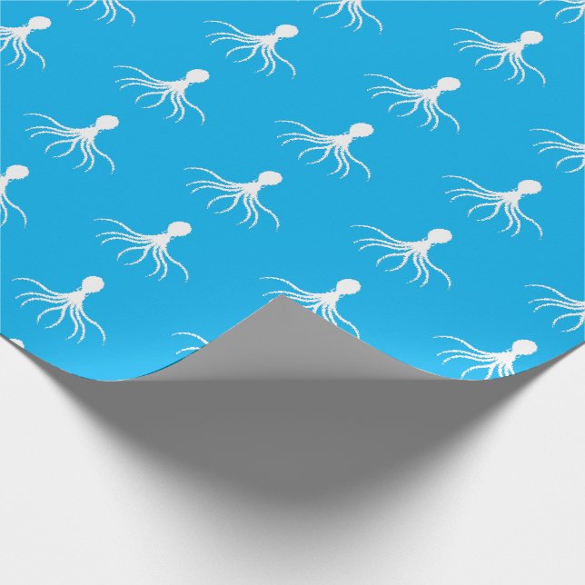 Bedrücktes Octopus-Design - Matte Wrapping Paper Geschenkpapier (Ecke)