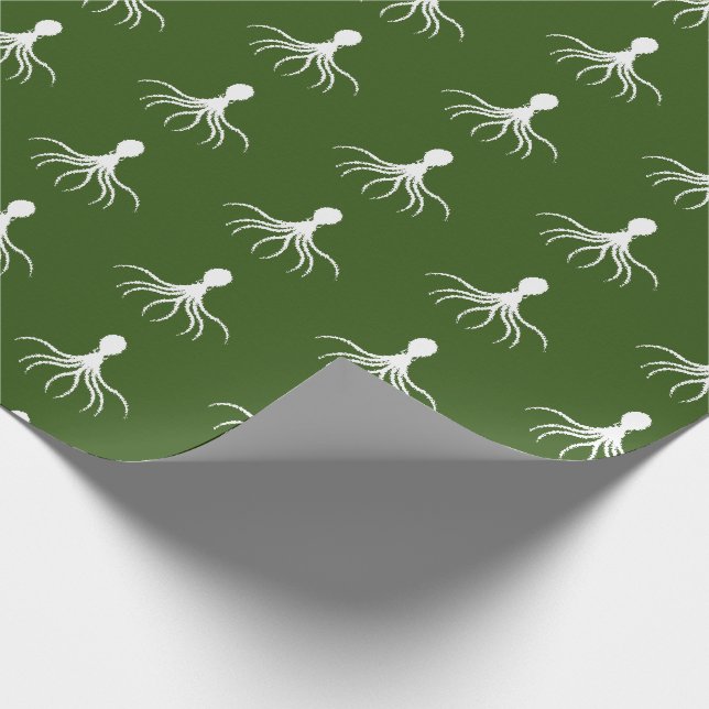 Bedrücktes Octopus-Design - Matte Wrapping Paper Geschenkpapier (Ecke)