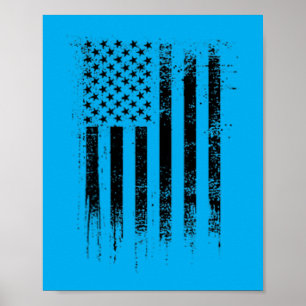 Bedrucktes Schwarzes Usa-Pocket-American-Flag auf  Poster