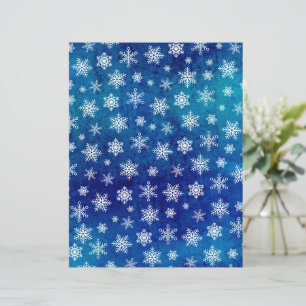 Bedrücktes Snowflake Scrapbook Paper - Blau