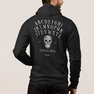Bedrucktes Spirit Board & Zucker-Schädel Reißversc Hoodie