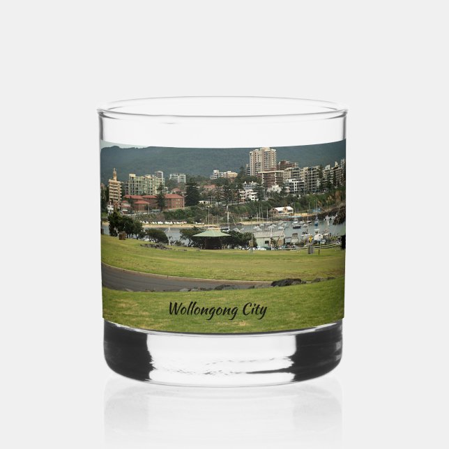 Bedrucktes Steinglas Whiskyglas (Vorderseite)