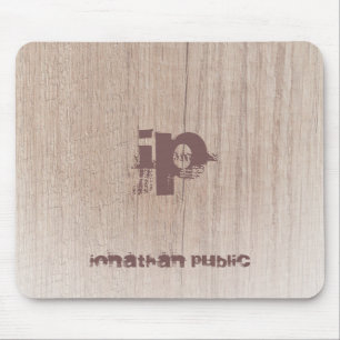 Bedrücktes Text Monogram Look Trendy Elegant Mousepad