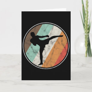 Bedrucktes Vintage-Kickboxen Muay Thai Karte