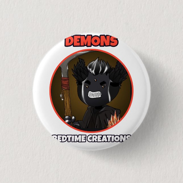 Bedtime Creations Demons Knopf Button (Vorderseite)