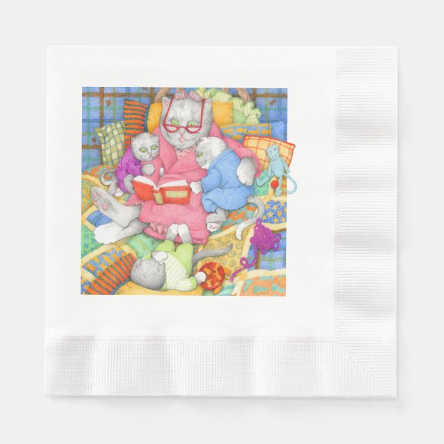 BEDTIME GESCHICHTE geprägtes Lunch Paper Napkins Serviette (Vorderseite)