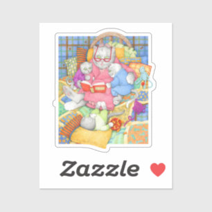 Bedtime Story Kätzchen 2 Zoll Vinyl Sticker