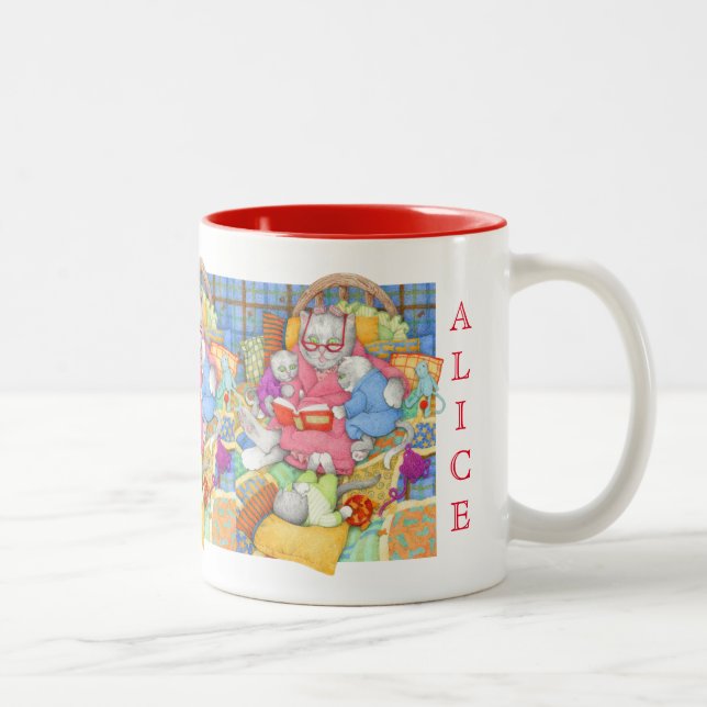 BEDTIME STORY Red Two-Tone Tasse (Rechts)