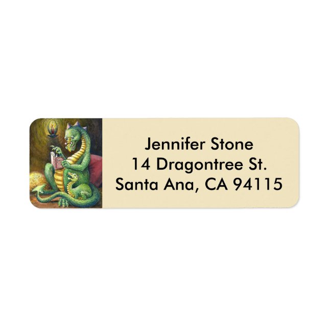 Bedtime Tales Dragon address Label (Vorne)