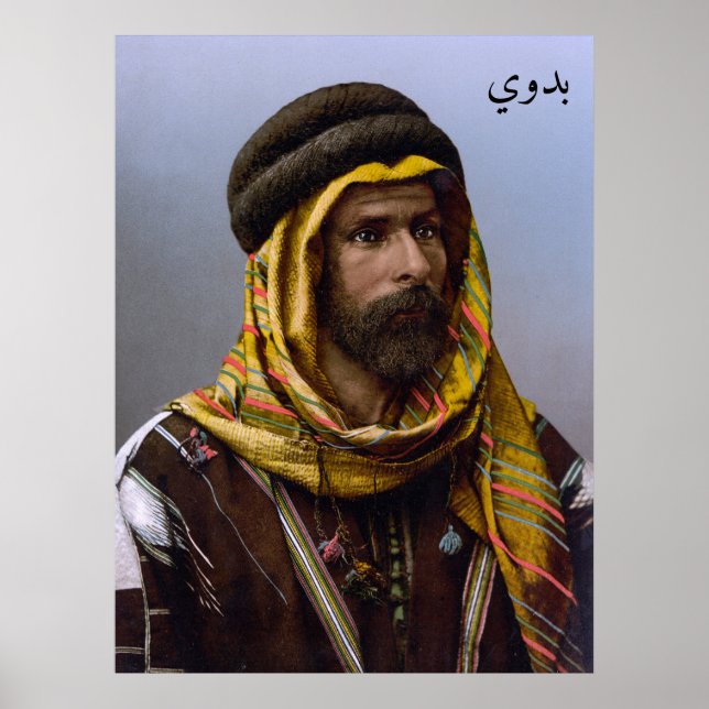 Beduin Chef aus dem Osmanischen Syrien Poster (Vorne)