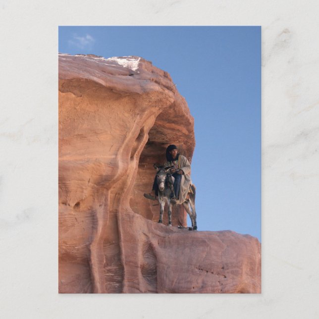 Beduin in Petra Postkarte (Vorderseite)