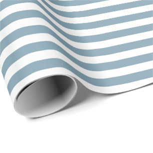 Bedy Blue White Classic Streifen Wrapping Paper Geschenkpapier