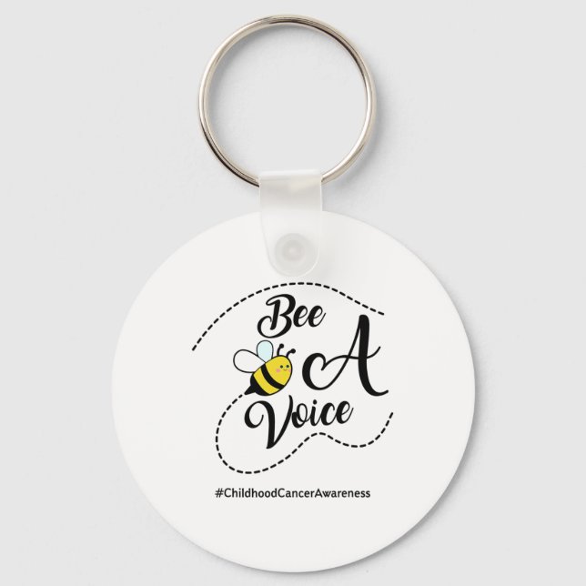 Bee A Voice Childhood Cancer Awareness  Schlüsselanhänger (Vorderseite)