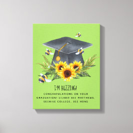 BEE Abschluss Gift - Spaß im Buzzing Personalisier Leinwanddruck