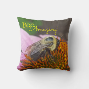 Bee Amazing, Bee und Purpur-Sonnenhut Kissen