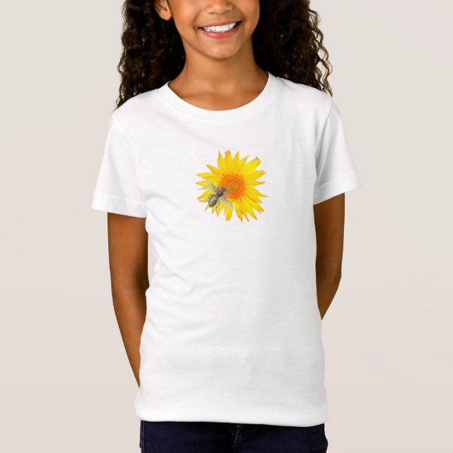 BEE AND DAISY GIRL'S T-SHIRT CUSTOM NAME (Devant)