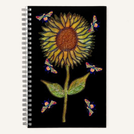 Bee And Sunflower Notebook Notizbuch